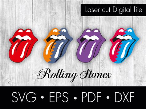 Rolling Stones Logo Svg Eps Pdf Dxf Etsy Singapore