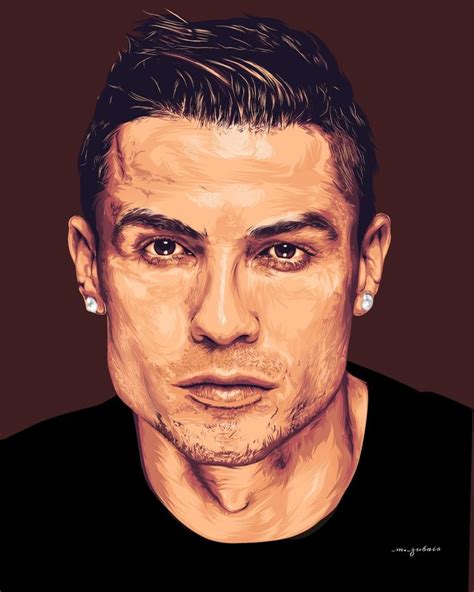 Vector Art Cristiano Ronaldo Vector Portrait Illustration Pencil