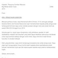 Notis berhenti kerja sebulan di (nama syarikat) perkara di atas adalah dirujuk. Surat Berhenti Kerja | Contoh Surat Rasmi - Berita Semasa