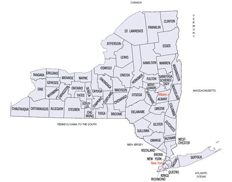 New York Map Of Counties Travelsfinderscom