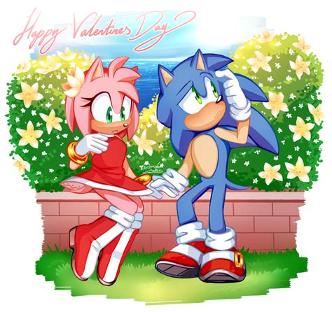 Happy Valentine S Day~ By Danielasdoodles On Deviantart Amy The Hedgehog Sonic Sonic The