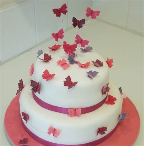 Pink Butterfly Cake Fondant Cakes In Lahore Delivery