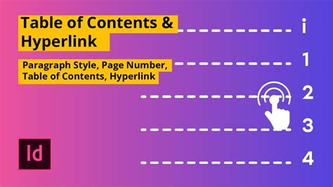 Table Of Contents And Hyperlinks Di Adobe Indesign Youtube