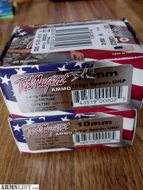 Armslist For Sale 10 Mm Ted Nugent Ammo