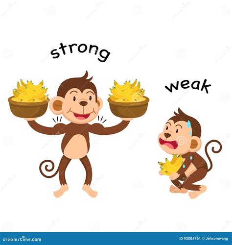Strong And Weak Men Cartoon Character 197371425