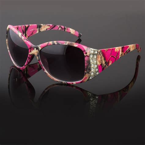 sunny shades women s camouflage sunglasses rhinestones 2 colored lens uv400 pink camo