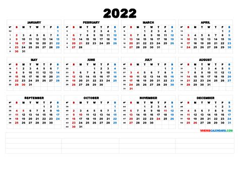 Free Printable Calendar 2022 With Holidays Printable Calendar 2021