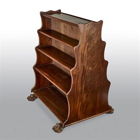 They would be made to fit recesses or in the spaces between windows in drawing rooms in contrast to. Regency Mahogany Double Sided Waterfall Open Bookcase For ...