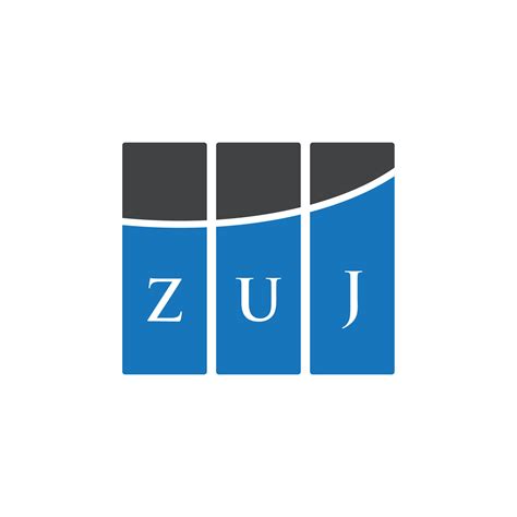 ZUJ letter logo design on white background. ZUJ creative initials