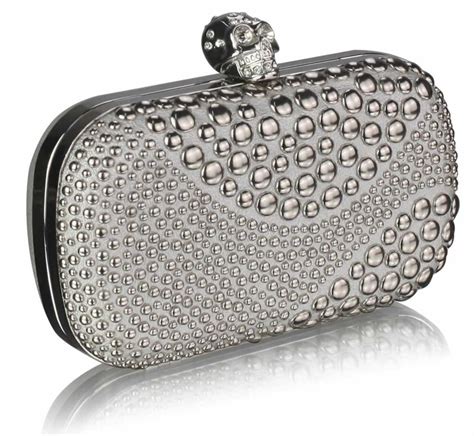 Wholesale And B2b Black Silver Studded Box Clutch Bag Supplier