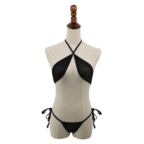 Buy Sherrylo Fishnet Bikini Sheer Mini Micro Bikinis See Thru Wrap