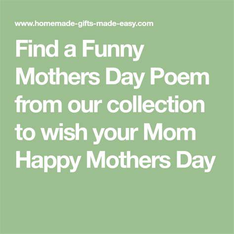 11 Funny Mothers Day Poem For Card Messages Funny Mothers Day Poems Mothers Day Poems Funny