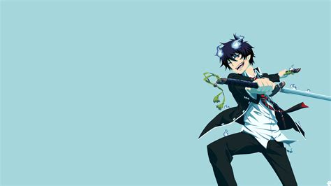 Blue Exorcist Okumura Rin Anime Boys Simple Background Anime Wallpaper
