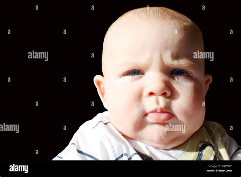 Grumpy Baby Stock Photo Alamy