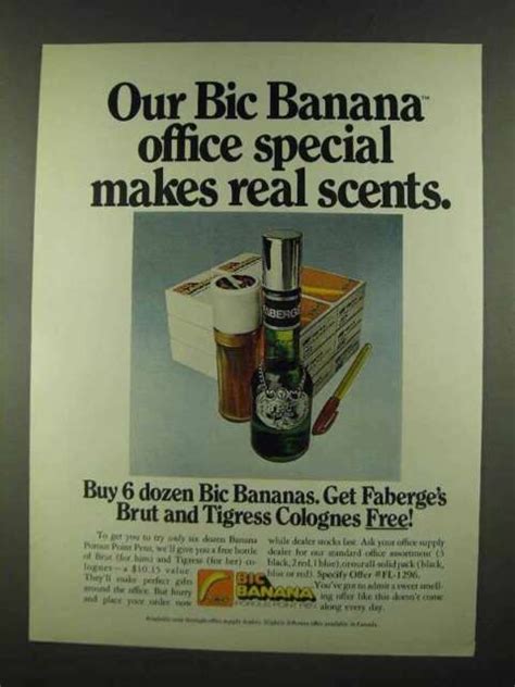 1972 Bic Banana Porous Point Pens Ad Real Scents Ebay