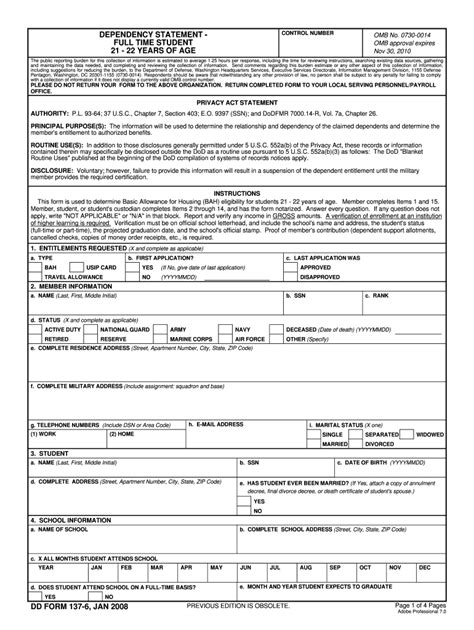 Dd 137 6 2008 2024 Form Fill Out And Sign Printable PDF Template