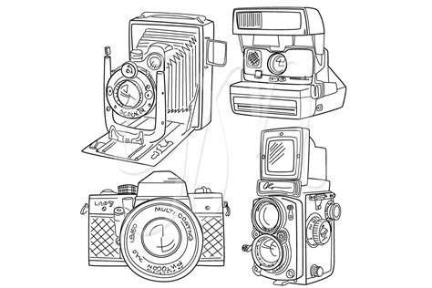 Vintage Camera Digital Clip Art Set ~ Illustrations On Creative Market