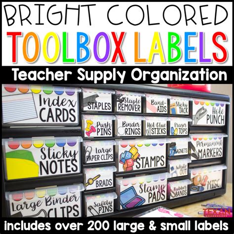 Bright Teacher Toolbox Labels Editable Template Included The Teaching Texan