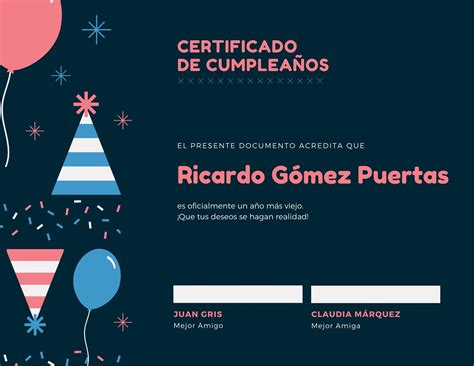Total 82 Images Diploma De Feliz Cumpleaños Para Imprimir Viaterramx