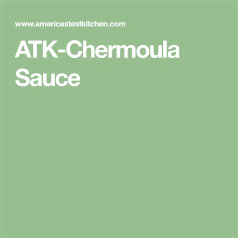 1 trimmed beef tenderloin roast (4 to 4 1/2 lb.), tied. ATK-Chermoula Sauce | Chermoula sauce, Chermoula, Sauce