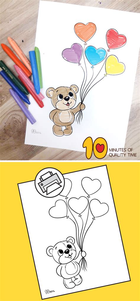 No response for teddy bear with heart coloring pages 71846. Teddy Bear Holding Heart Balloons Coloring Page - 10 ...
