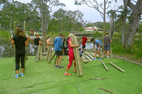 Raft Buliding Aussie Bush Camp