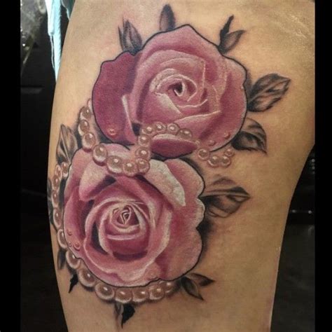 Roses and pearls tattoo design digital download tattoo design stock. 15 Designs With Precious Pearl Tattoos | Pearl tattoo ...
