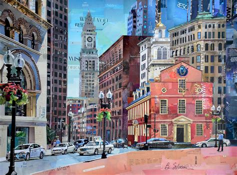 Old State House Boston Collage Artist Paper Collage Art Collage