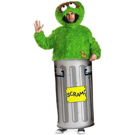 Disguise Oscar The Grouch Mens Halloween Fancy Dress Costume For