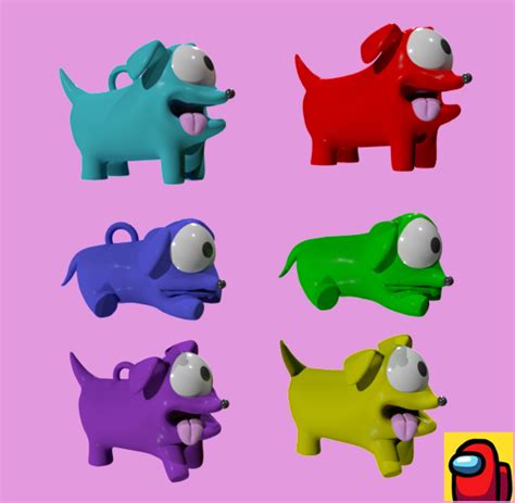 Download Stl File Among Us Dog • Model To 3d Print ・ Cults