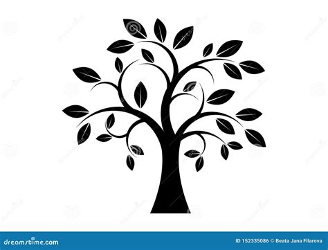 Black And White Tree Logo
