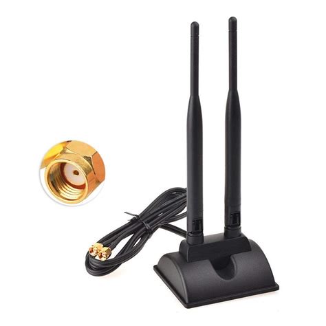 Eightwood Dual Wifi Antenna With Rp Sma Male Connector 24ghz 5ghz
