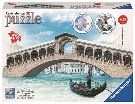 ravensburger 12518 3d puzzle rialtobrücke 216 teile 3d puzzles hobbyshop mona de