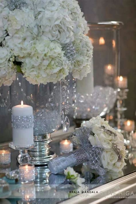 Gorgeous White Wedding Theme Crystal Wedding Theme Wedding Decorations