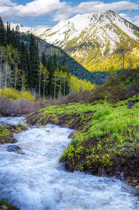 Spring Snow Melt Wasatch Mountains Utah Photograph By Douglas Pulsipher