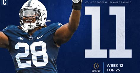 Penn State Moves Up To No 11 In Latest College Football Playoff