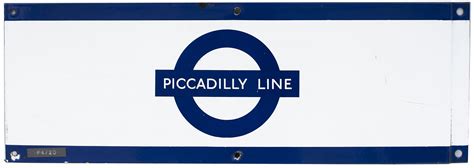 London Underground Enamel Station Frieze Sign Lt Modern Image