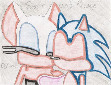 sonic and rouge kissing color by sonouge on deviantart