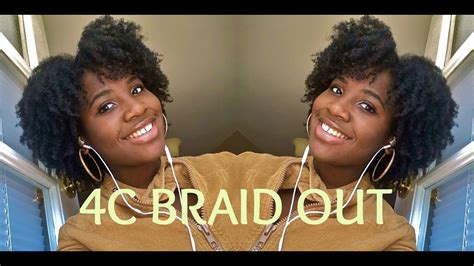 4c Natural Hair Braid Out Youtube