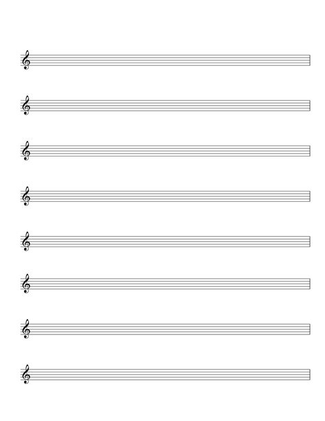 Blank music paper sheet for grand staff: 12-13 treble clef sheet music template - lascazuelasphilly.com