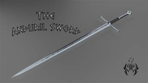 3d The Anduril Sword Cgtrader