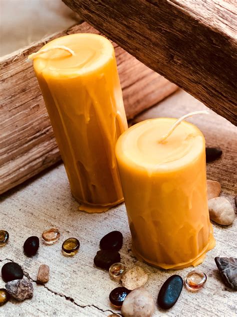 Pure Beeswax Candles Handmade Drip Candle Organic Beeswax Etsy