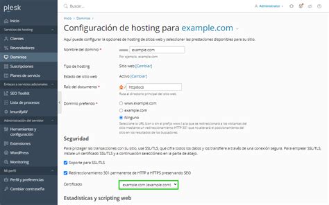 Instalar Un Certificado SSL En Plesk IONOS Ayuda