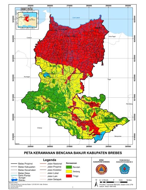 Peta Rawan Bencana Banjir Bpbd Kabupaten Brebes