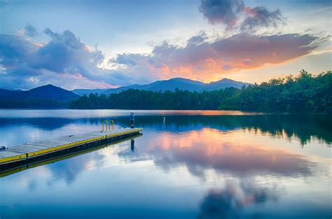 Lake Santeetlah In Great Smoky Mountains North Carolina Photograph By