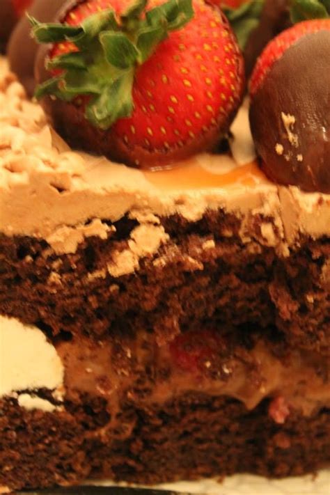 I got the chocolate recipe from a friend at one of the food groups and the buttercream recipe was from here. Chocolate cake with choc. mousse and choc buttercream ...