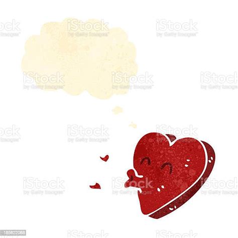 복고풍 말풍선이 있는 사랑입니다 심장 키스 귀여운에 대한 스톡 벡터 아트 및 기타 이미지 귀여운 기이함 다중 색상