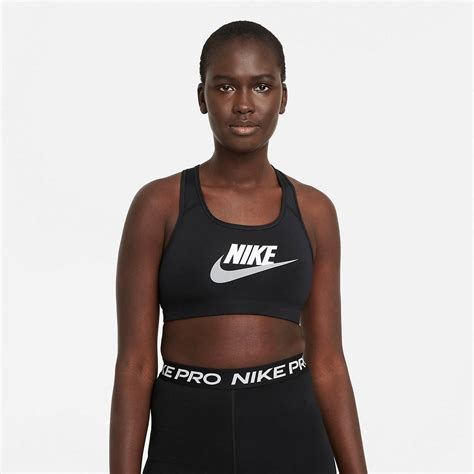Nike Womens Dri Fit Swoosh Medium Support Sports Bra Academy