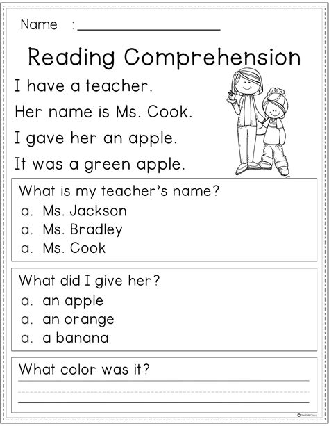 Worksheets To Printable Out For Reading Comprehension