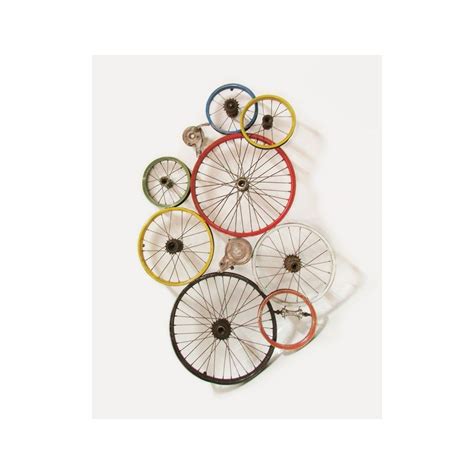 Bicycle Wall Art Wheels Recycled On Walls Urban Reclaimed Metal Bicycle Wall Art Bicycle